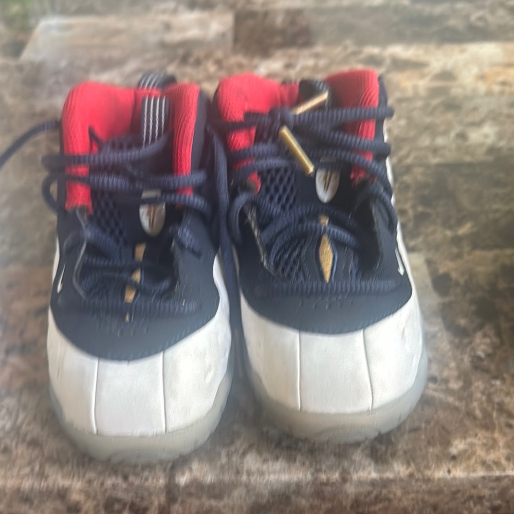 Children's Navy and Red Athletic Sneakers
